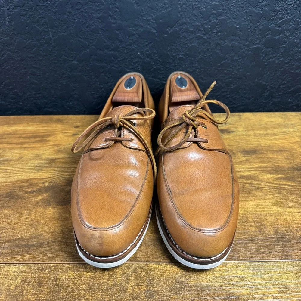 John Lobb Arima 89608 Tan Leather Derby Shoes Mens 10.5E